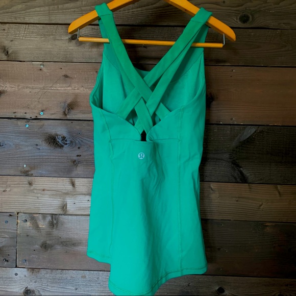 Lululemon Jungle Green Enhearten Tank sz 6 - Picture 6 of 7